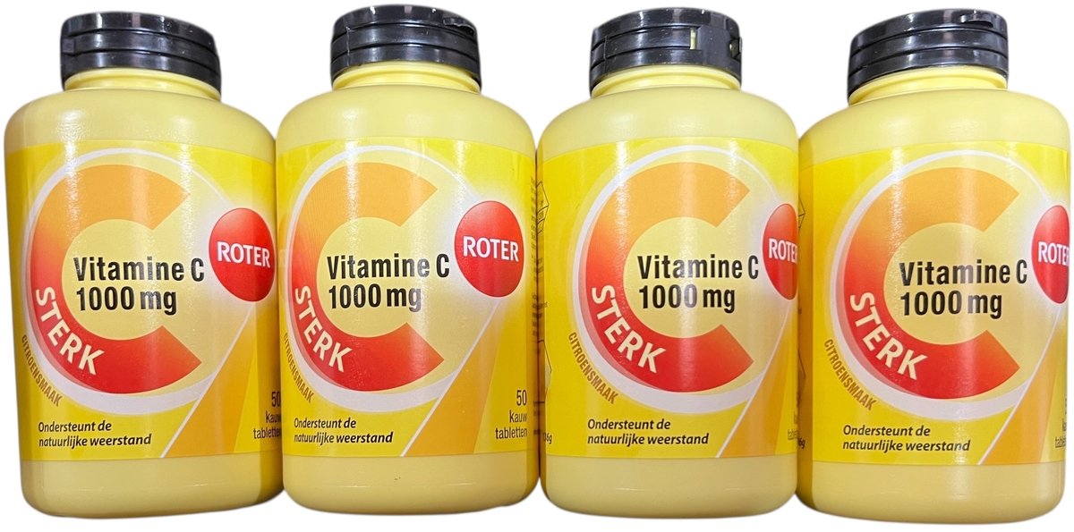 Roter - Vitamine C 1000 mg Sterk Citroen - 4 x 50 kauwtabletten - Voordeelverpakking