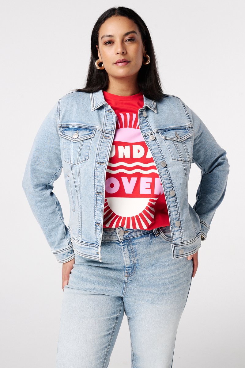 MS Mode Jacket Spijkerjas met knoopsluiting