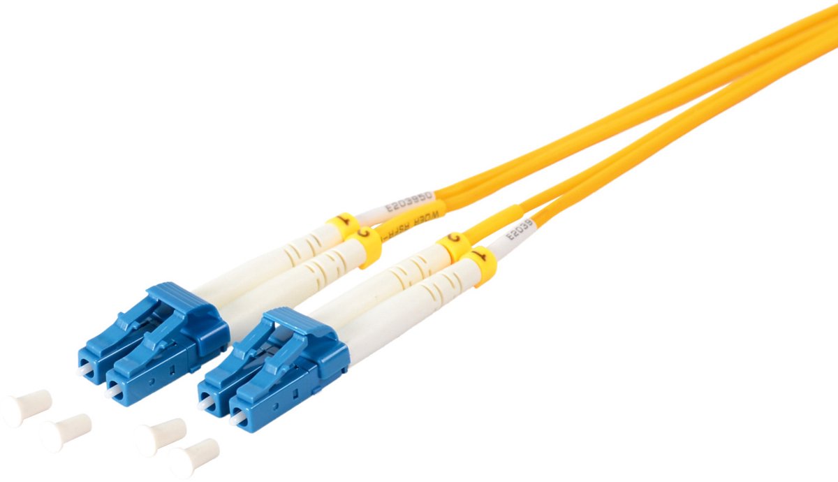 S-Impuls LC Duplex Optical Fiber Patch kabel - Single Mode OS1/OS2 - geel - 1 meter