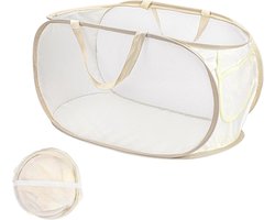 Opvouwbare wasmand Pop-Up Mesh Laundry Hamper Baskets Handgrepen Draagbare Wasmand voor Opslag Slaapkamer Badkamer Reizen