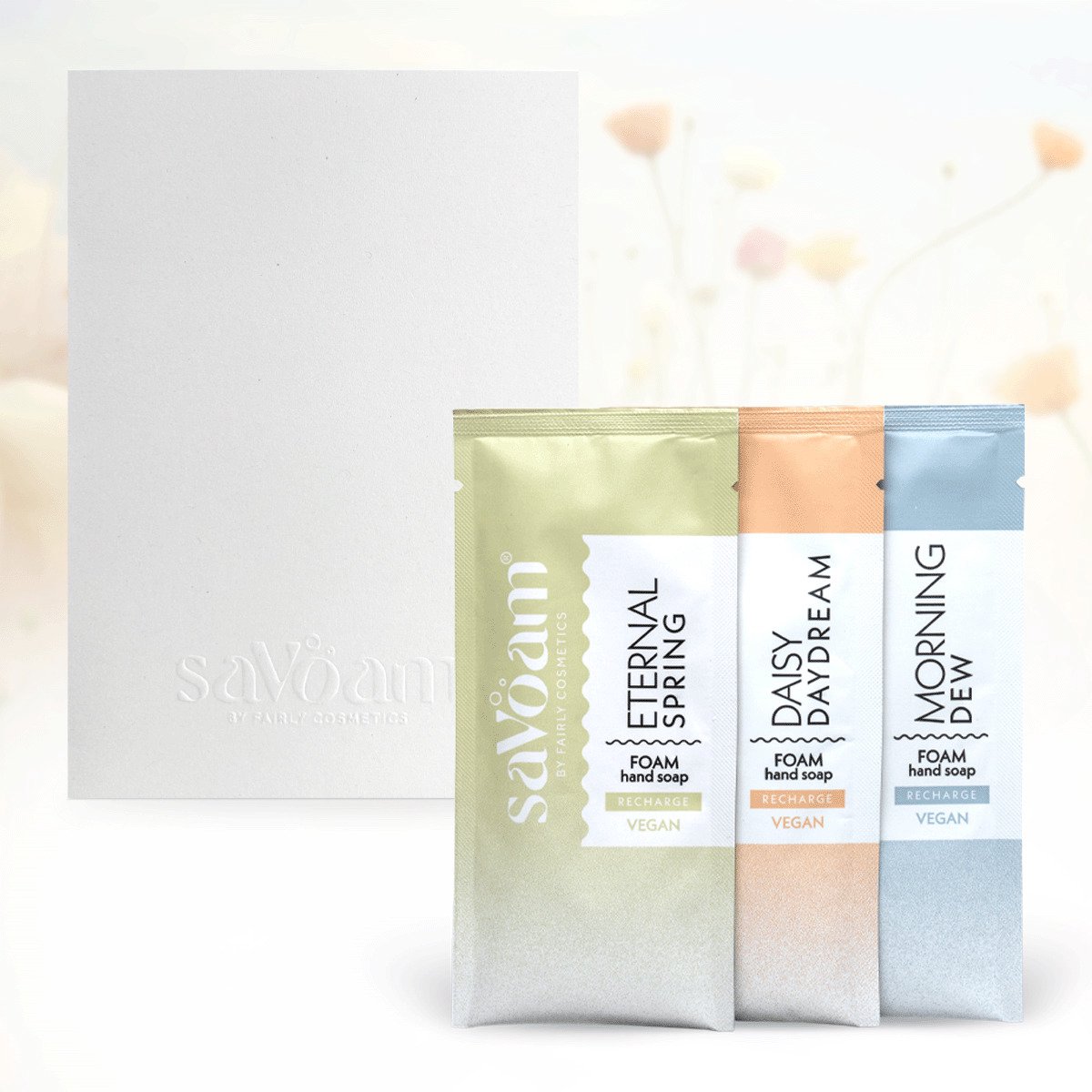 Schuimende Handzeep - saVoam refill Mix - Navulling - 3 x 27.3 gram - Vegan - Duurzaam - Hydraterend