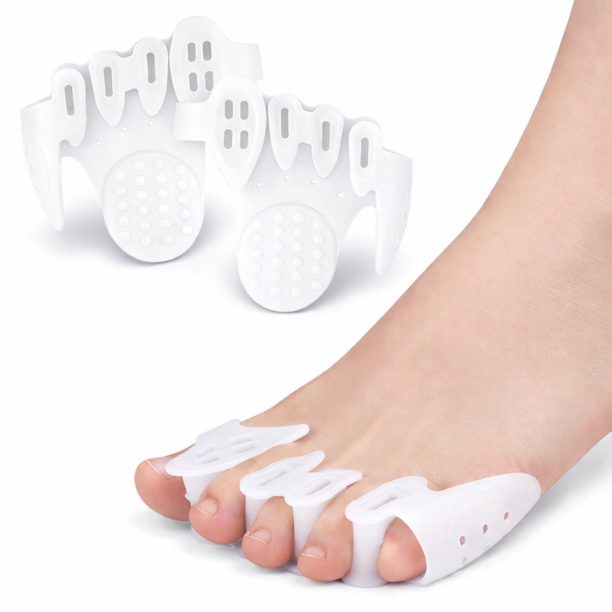 VeryGoods™ Teenspreider - 2 Stuks - Hallux Valgus Teencorrector - Teenbeschermer - Hamerteen - Tenenspreiders - Grote Teen en alle tenen
