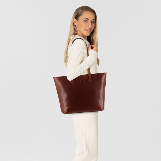 Sac cabas Vintage Greenburry XXL en Cuir 47 cm Compartiment pour ordinateur portable