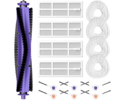 Vervangende onderdelen - 15-delige set accessoires - geschikt voor Narwal J3 robotstofzuiger - 1 rolborstel, 4 HEPA-filters, 4 dweildoeken, 6 zijborstels