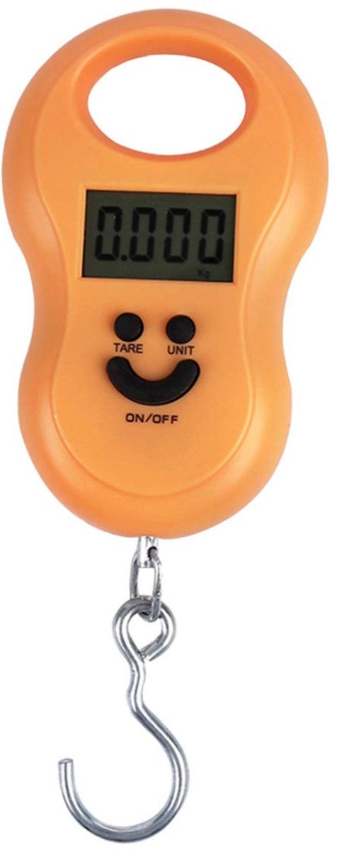 MMM® Hangweegschaal - Bagageweegschaal - Weeghaak - Oranje - 11cm x 35cm x 2cm