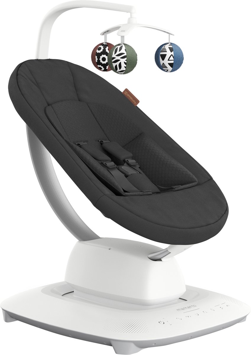 UPPAbaby Mamaroo - Smart Babyswing - Wipstoel - Jake - Charcoal Mélange - Zwart