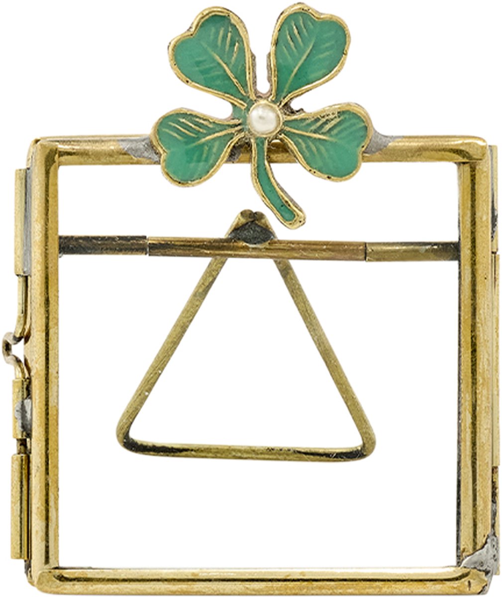 Doing Goods Lucky Clover Frame Mini - Shiny Gold