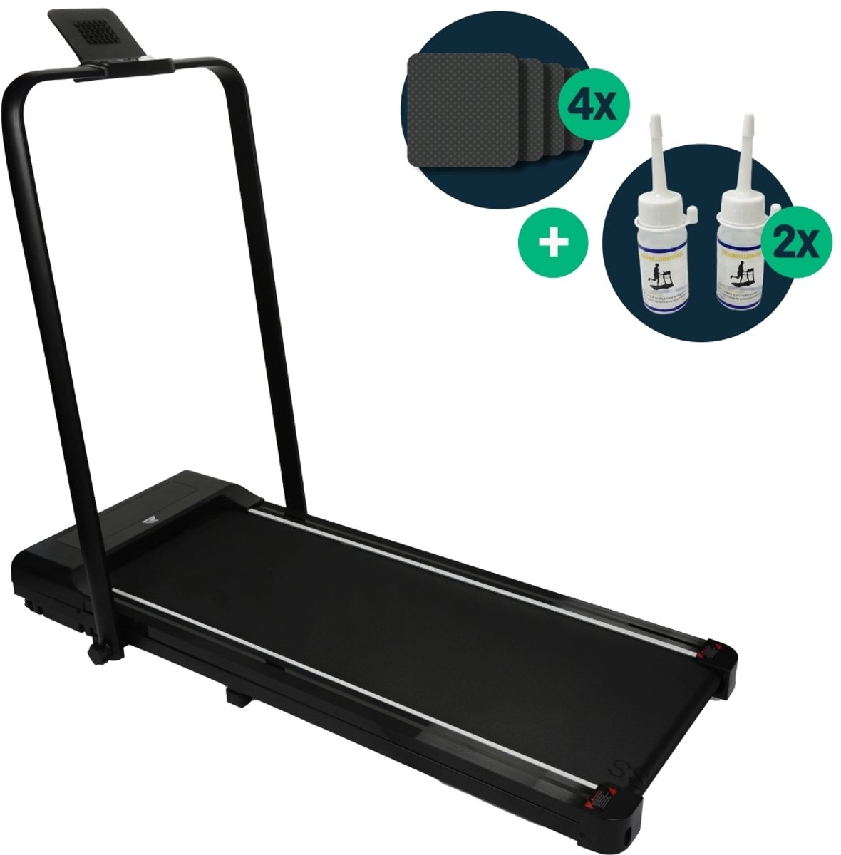 Rockerz Loopband - Inklapbaar - 1-10.8km/u - Wandelband - Walking Pad - Opvouwbare Loopband - Treadmill - Zwart