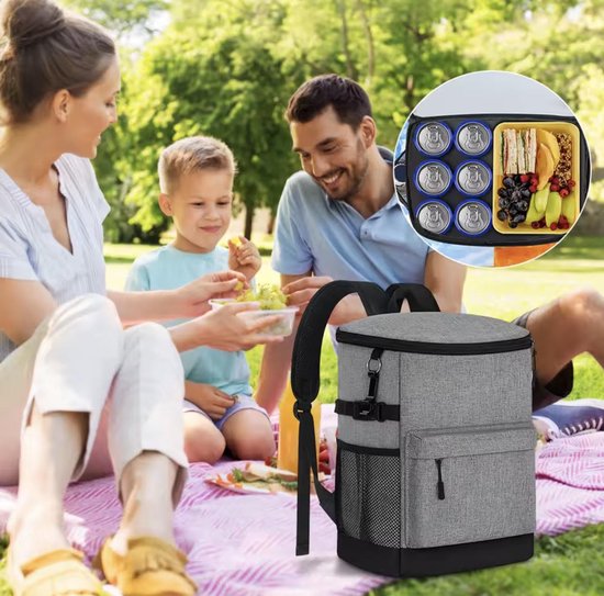 Vesta svr Koelrugtas - Koeltas met handige flessenopener - Cooltas - 17 liter inhoud - maat 37x30x15 cm - Lunchtas - backpak - met fleshouder van Merkloos — afbeelding 5