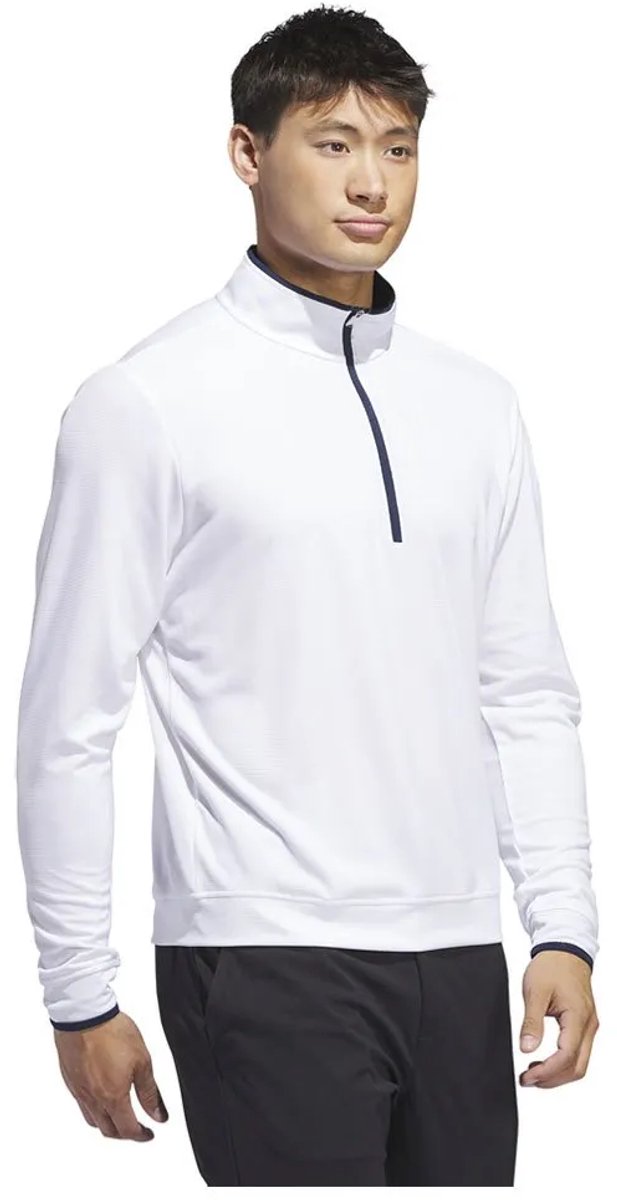 Adidas Core Lightweight Sweatshirt Met Halve Rits Wit XL Man van adidas — afbeelding 3