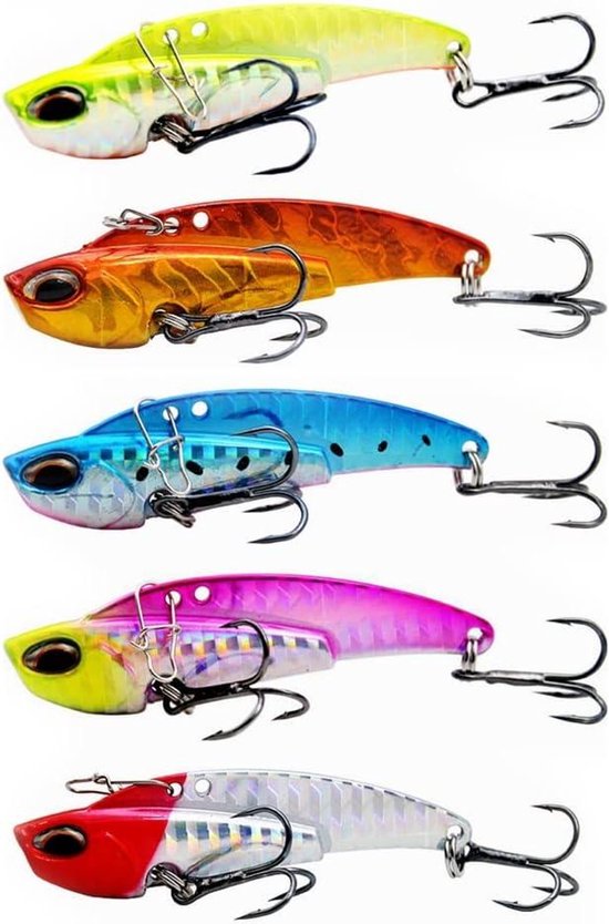 Harde Vissen Lokken Set - Metaal - Spinner Baits - 5 Stuks — afbeelding 2