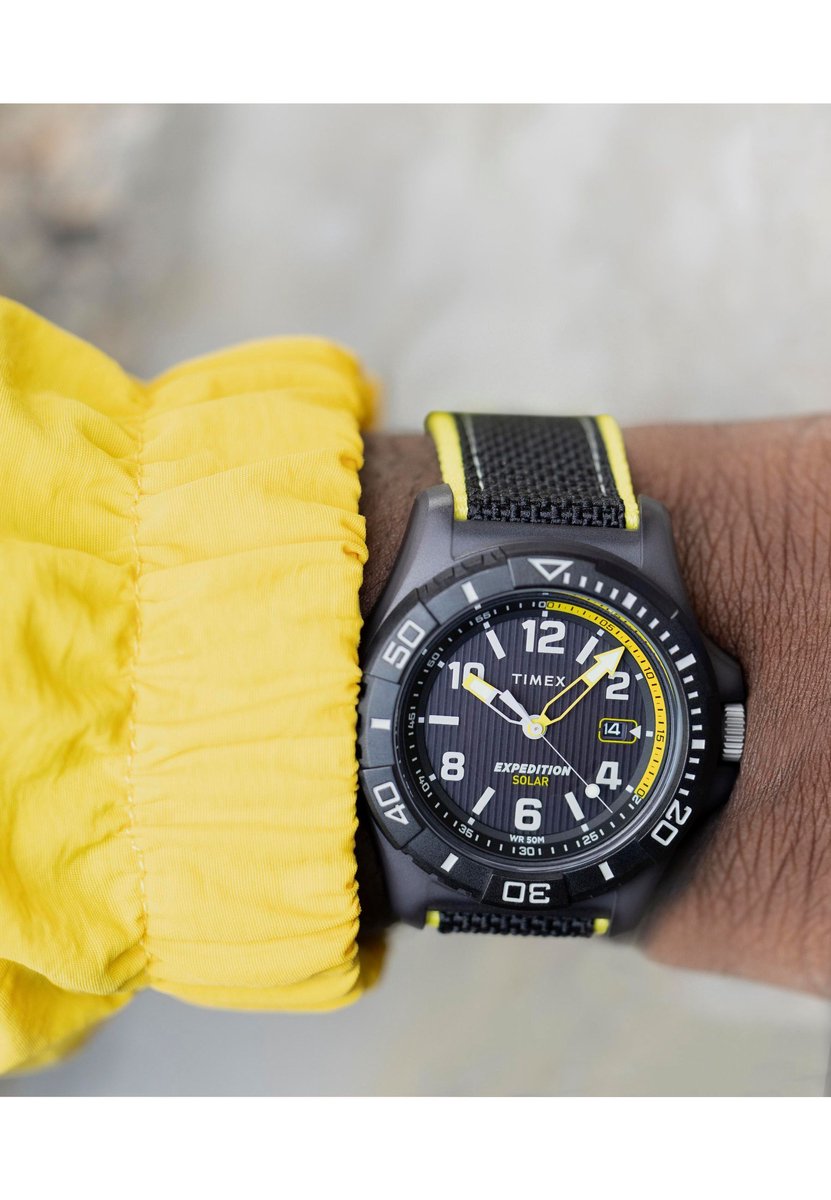 Timex Freedive Quartz Analoog Horloge Zwart #Tide Ocean Material® 46 mm TW2V66200YH