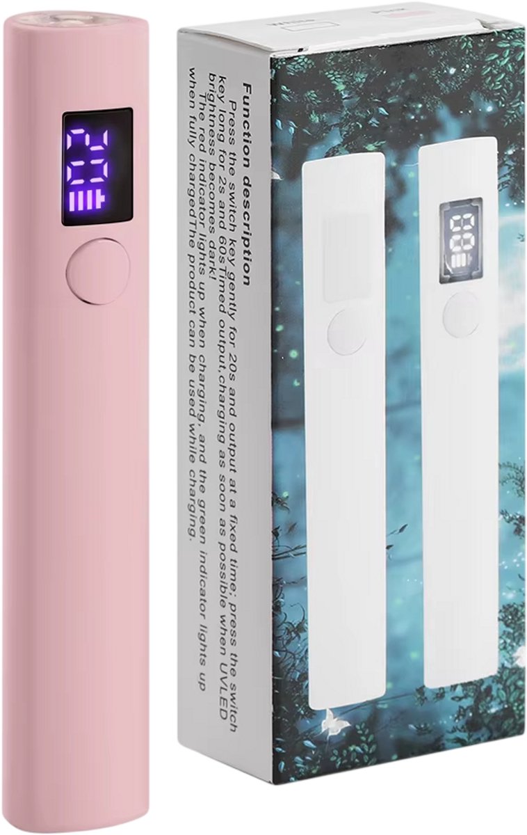 Draagbare Mini UV LED Nagellamp voor Gelnagels Drogen – Sneldrogende Nageldroger voor Thuisgebruik en Nagelsalon – Compacte Professionele Manicure Lamp - ROZE