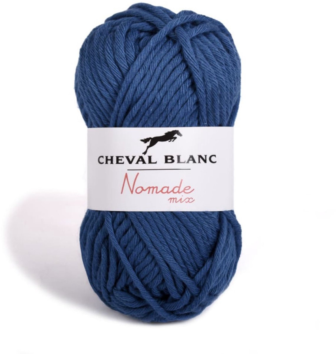 3 bollen Nomade jeans blauw (307) - dikker mix katoen en acrylgaren - pendikte 5 a 5.5 mm. - breigaren - haakgaren