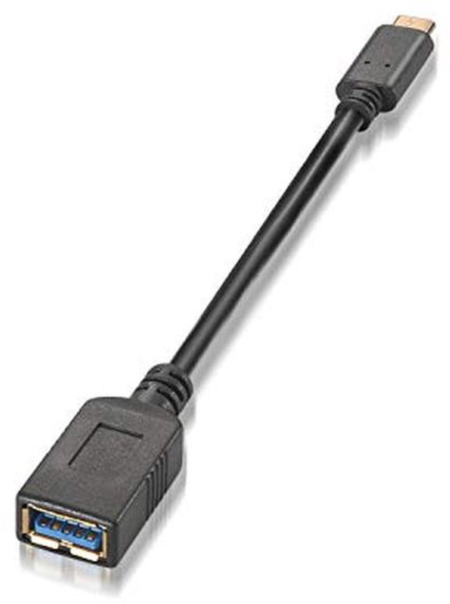 15 cm USB 3.1-kabel voor telefoon, mobiele telefoon en tablet - zwart