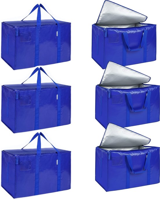 Hoge Kwaliteit Verhuistassen XXL Set van 6 Extra Sterk – Boekendozen & Verhuisdozen voor Glazen – Moving Boxes – Extra Sterke Verhuisdoos voor Zware Spullen