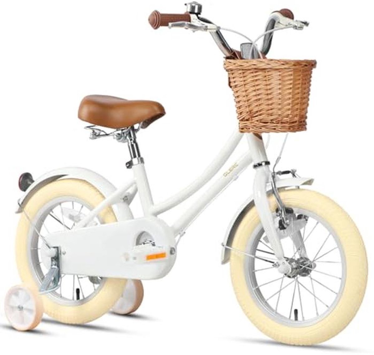 Meisjesfiets met Mand voor Kinderen van 3-10 Jaar, 12-20 Inch Met Stabilisatoren en Bel