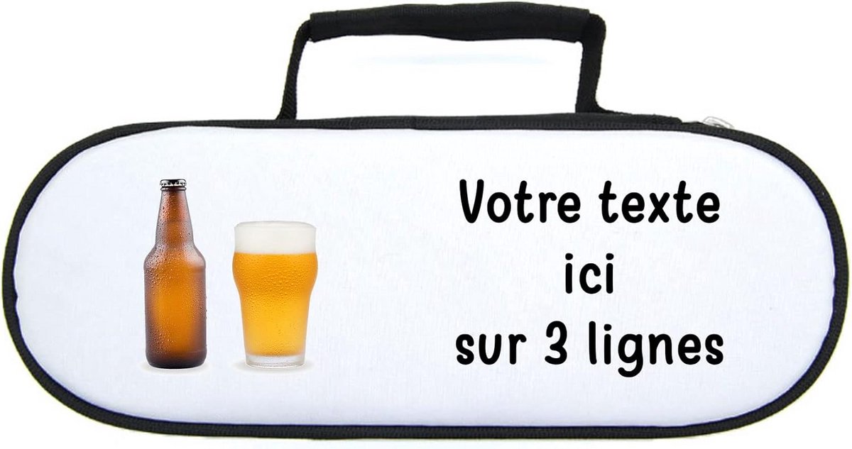 Tas met pictogram voor petanque ballen en bierglazen