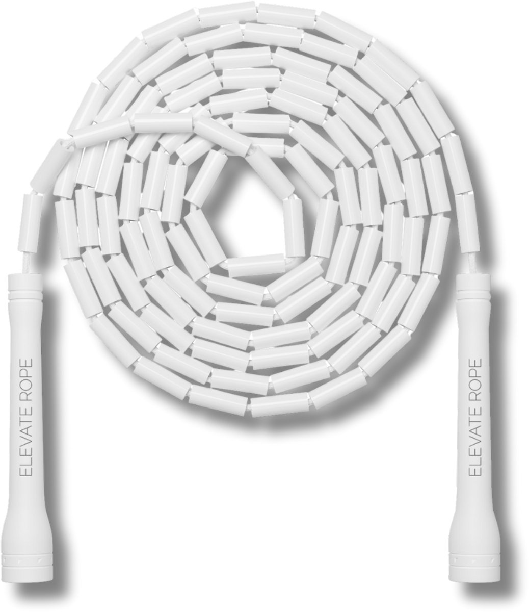 Elevate Rope Professioneel Beaded Springtouw - Verstelbare Jump Rope - Touwtje Springen voor Volwassenen en kinderen - Beaded rope - Conditie & Trucs - Binnen & Buiten Skipping Rope - Fitness Springtouwen