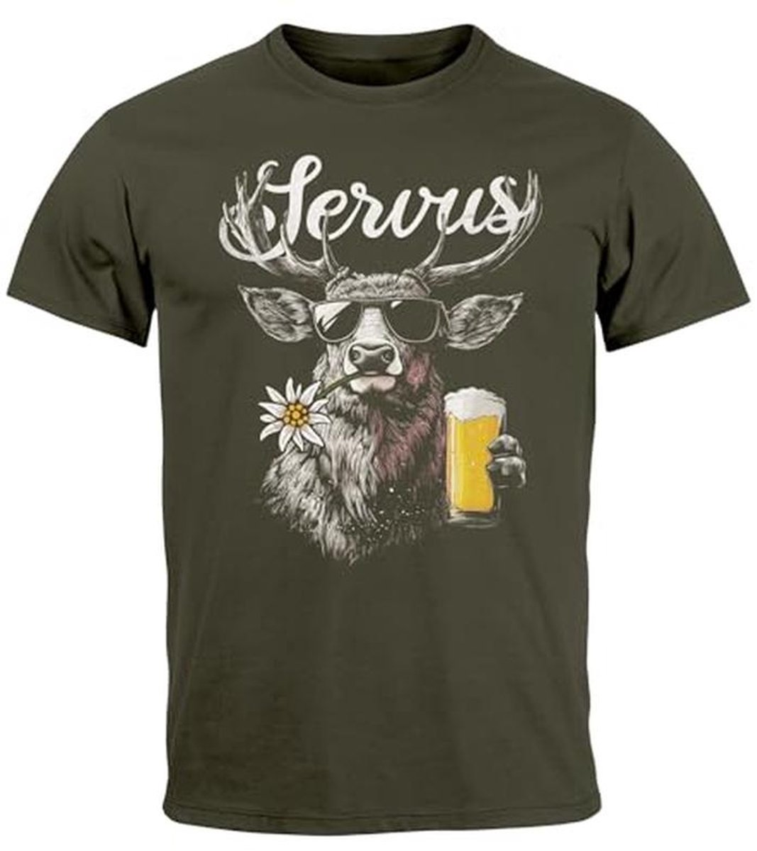 Heren T-shirt met modern en grappig ontwerp voor volksfeesten
