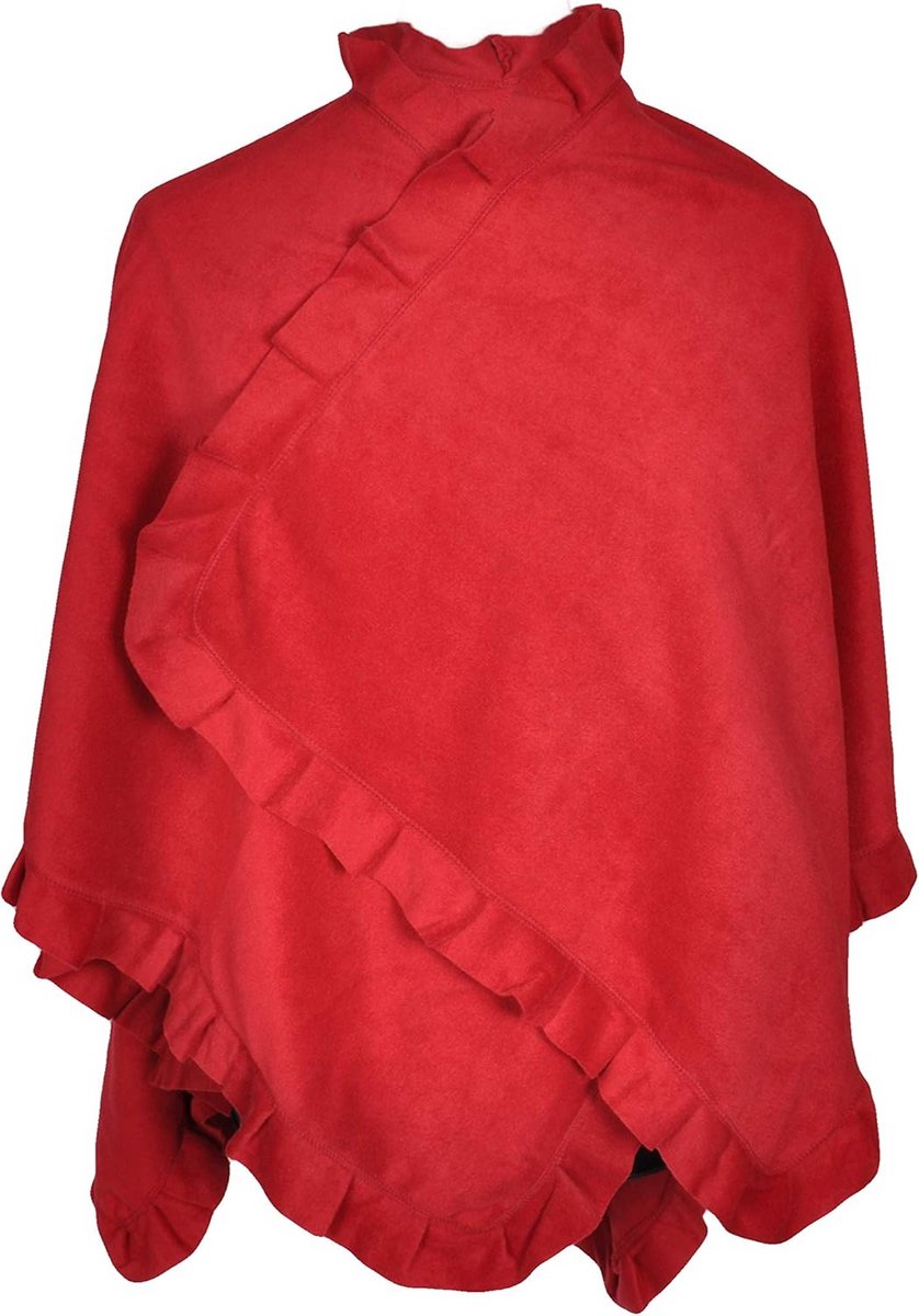 Fleece poncho cape voor dames - comfortabele en warme omslagdoek