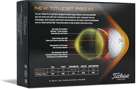 Golfbal Pro V1X - Optimale Prestaties en Controle — afbeelding 4