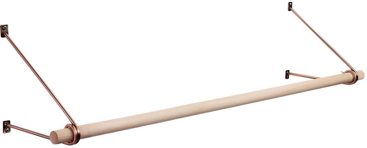 SOTECH wandkapstok 260 x 250 mm antiek roségoud gegalvaniseerd met 500 mm kapstokstang van