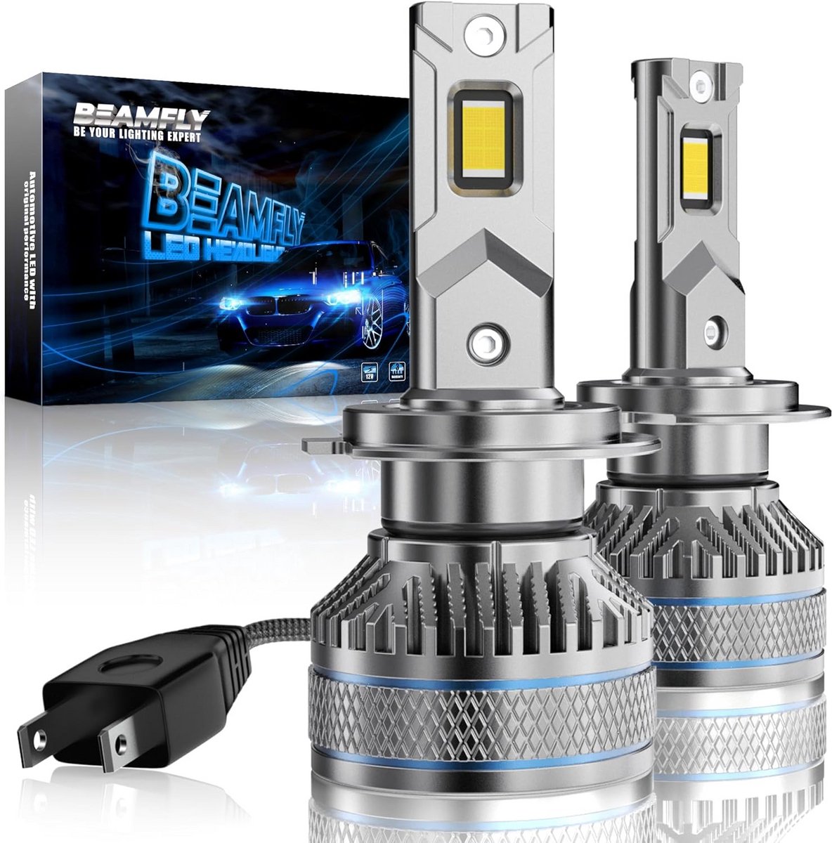 LED Autolampen H7 130W 28000LM 6000K Wit Licht 600%