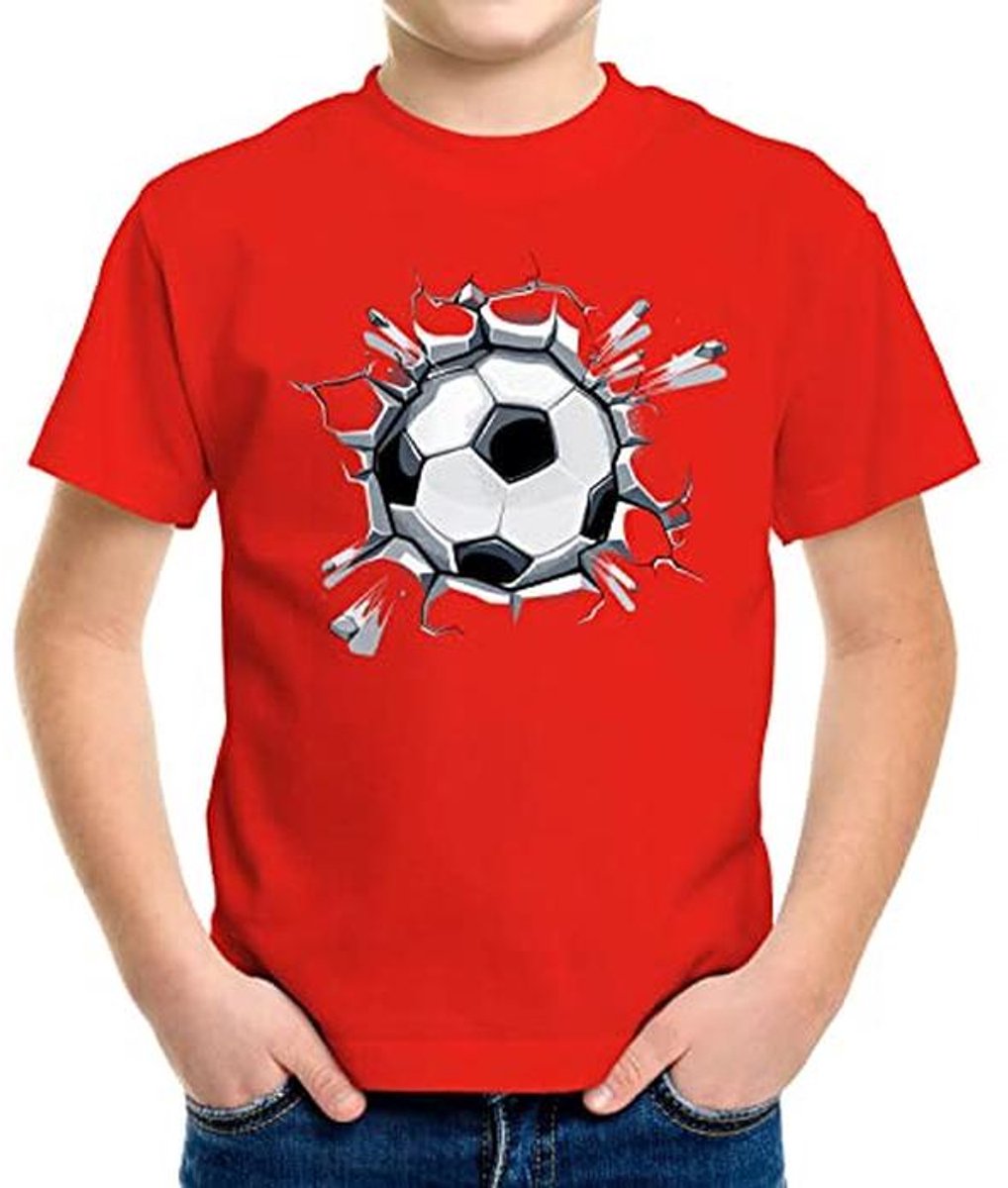 Kinder T-shirt met voetbalmotief voor jongens - Grappig en sportief cadeau voor voetbalfans