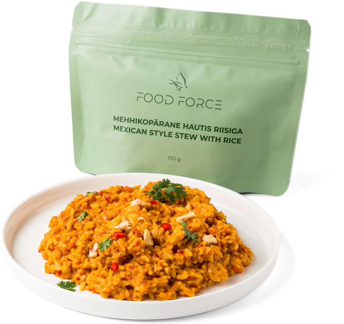 Mexicaanse Stoofpot met Rijst (Kip)- Alleen warm water toevoegen- Lang houdbare voeding- voor Hiking, Kamperen, Survival of als Noodvoedselpakket!
