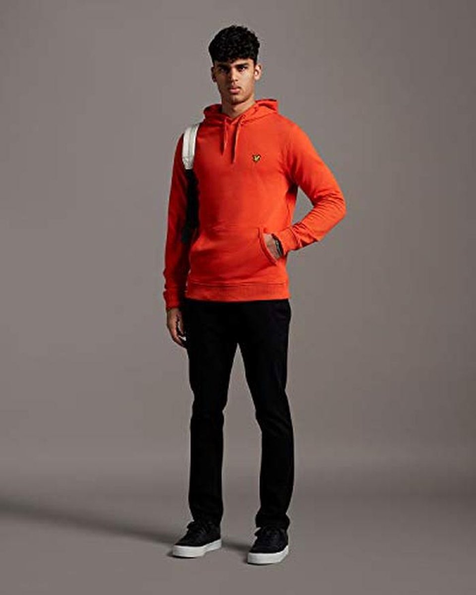 Heren hoodie met logo, Charcoal Marl