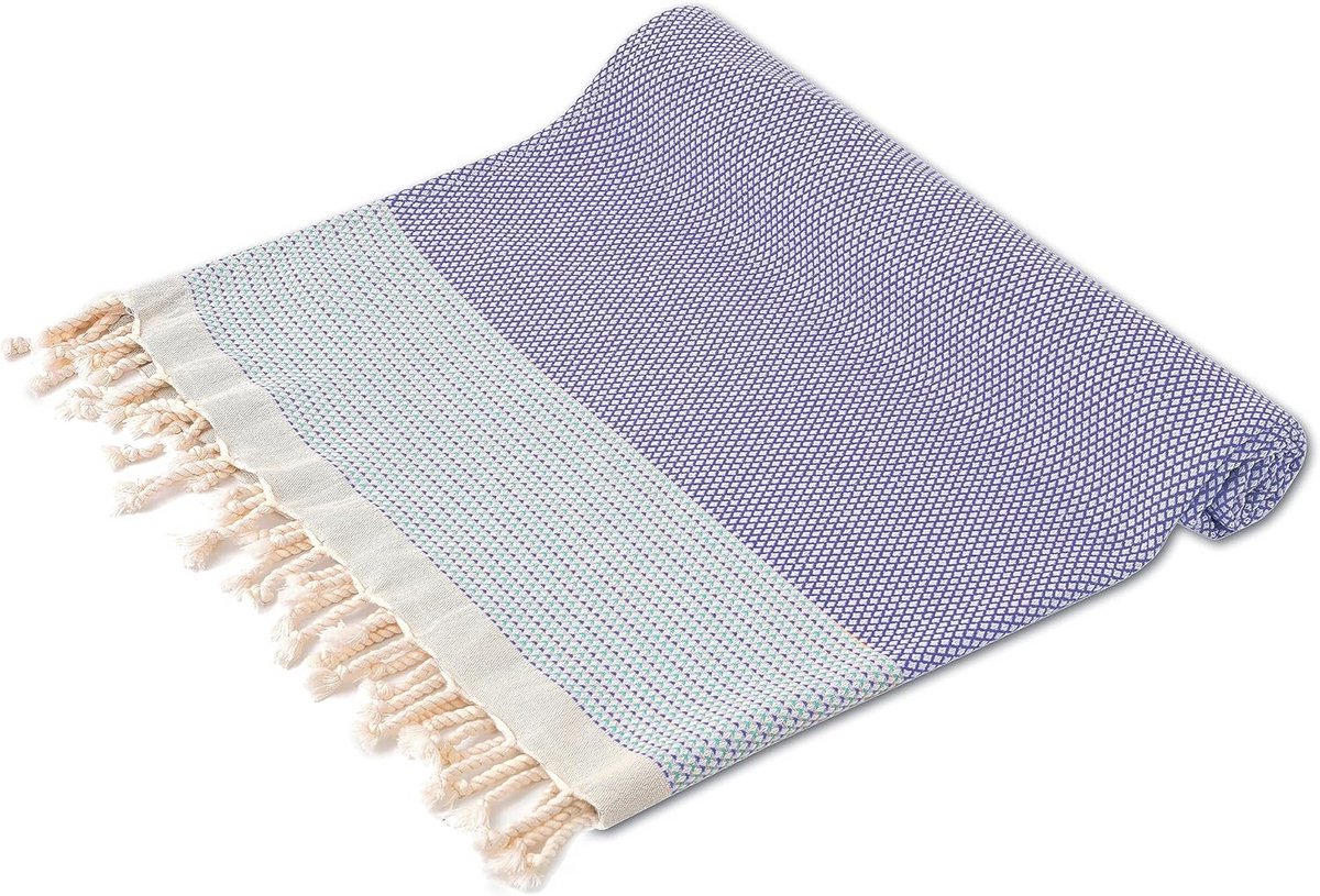 XXL Hamamdoek voor Strand, Yoga en Reizen - Lichtgewicht, Sneldrogend, Zandvrij en Ultrazacht - 100% Katoen 100x180cm – productfoto 1 van Bol.com