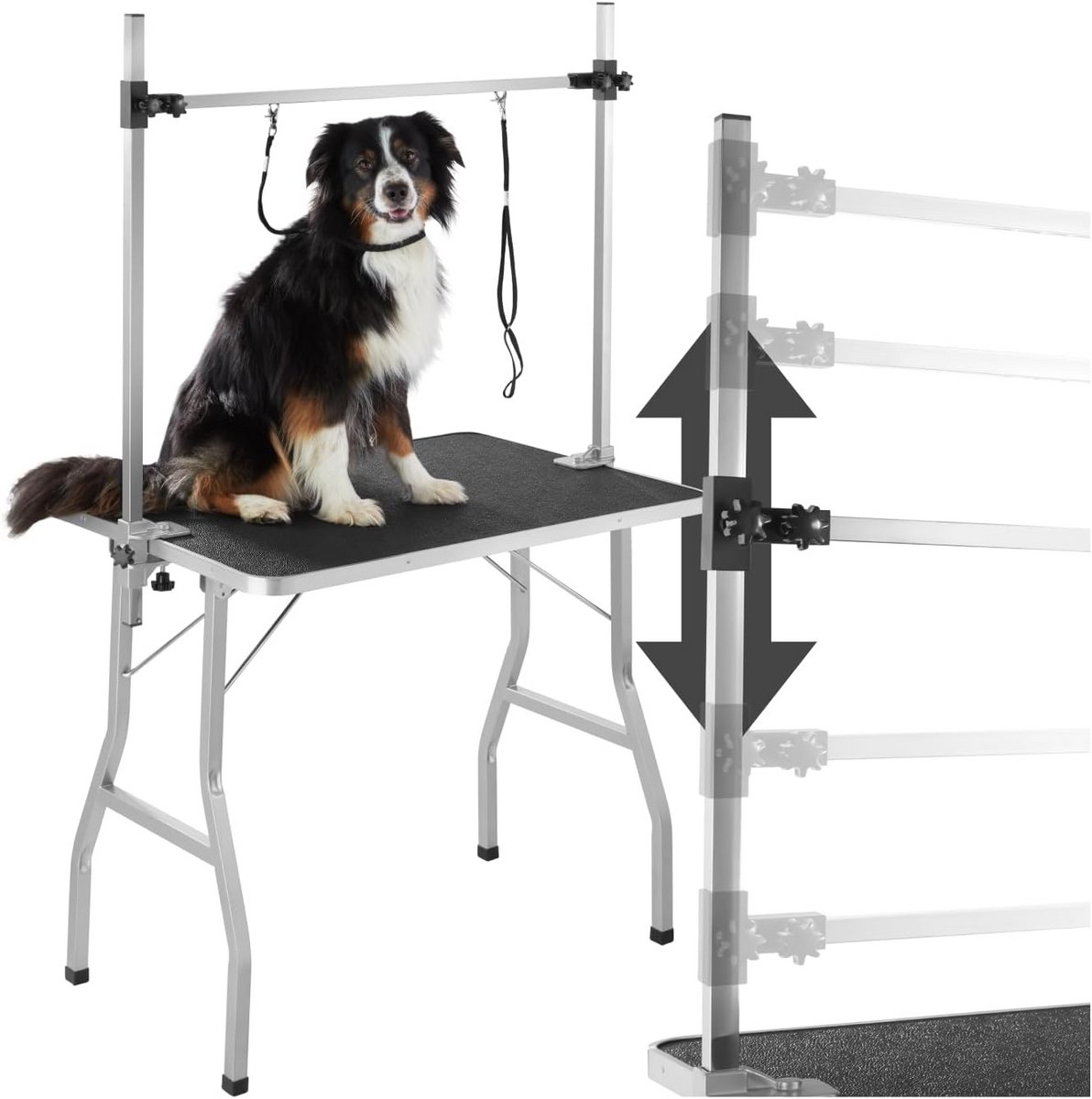 Verstelbare Trimtafel voor Honden en Katten - Inklapbaar met Antislip Rubberen Oppervlak en 2 Lussen