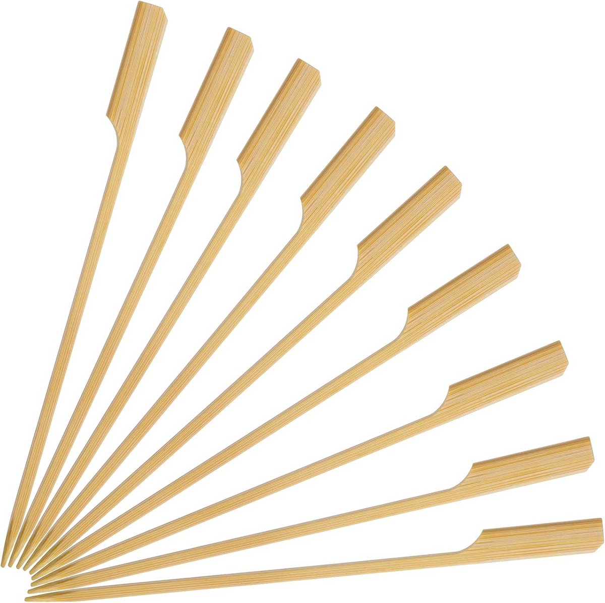 Paddle Spiesjes 7 Inch - Bamboe Voedsel Sticks voor BBQ en Feestjes - 100 Stuks