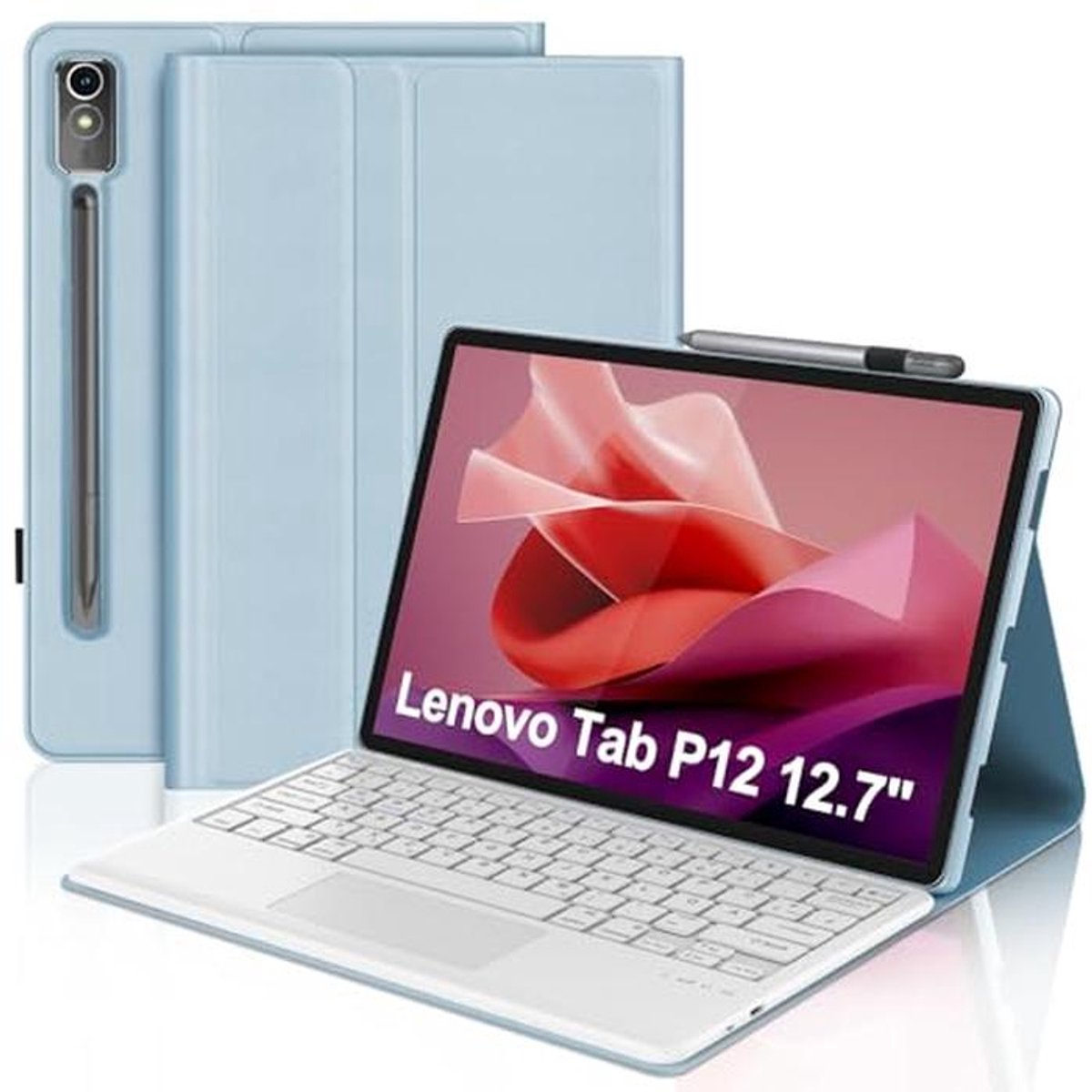 Toetsenbordhoes voor 12,7 inch tablets - Draadloos Bluetooth met QWERTZ Touchpad
