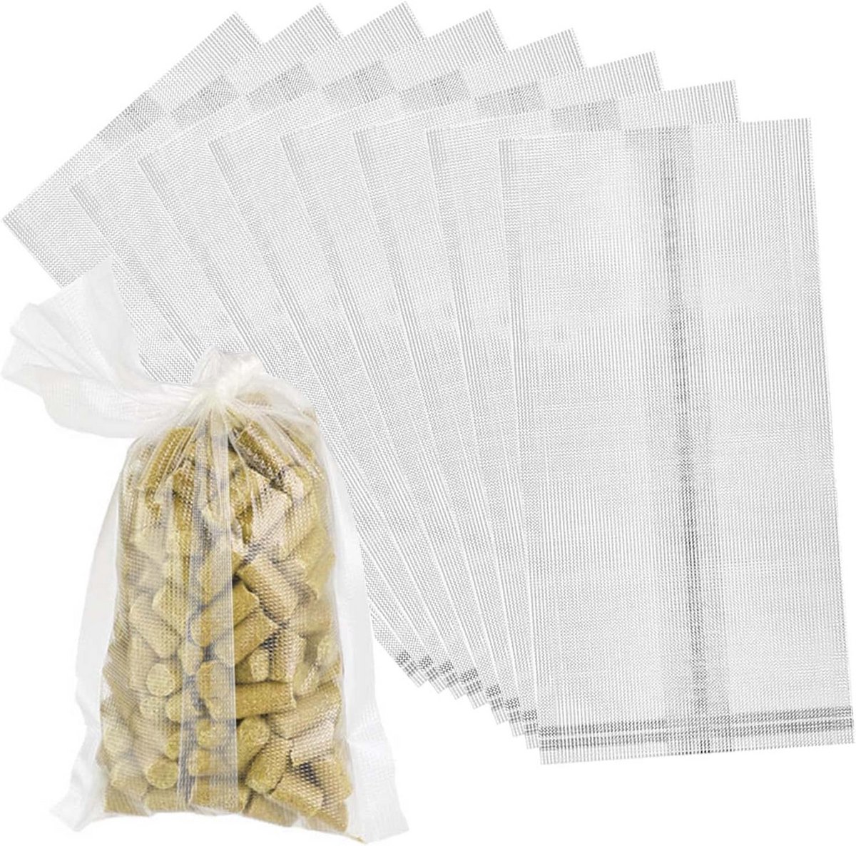 Oplosbare zakken voor karpervissen - 100 stuks - 14,5 x 7,5 cm