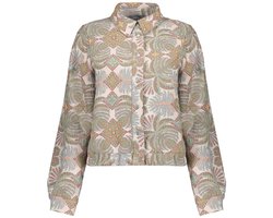 Geisha Blazer Jasje Met Grafische Print 65113 20 Kit/olive Dames Maat - L