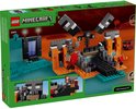 Boîte de set LEGO Minecraft Wither Battle avec Wither, squelettes, figurines et blocs de construction orange et gris.