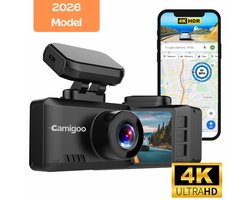 Camigoo® T8 Pro - Dashcam - Dashcam Voor Auto - Ultra 4K - Voorcamera - WiFi & GPS - SONY Sensor Nachtzicht - G Sensor - Loop Opname - Parkeermonitor - Bewegingsdetectie - Magnetische aansluiting - 64GB micro SD Kaart U3 - NL Handleiding+Systeem