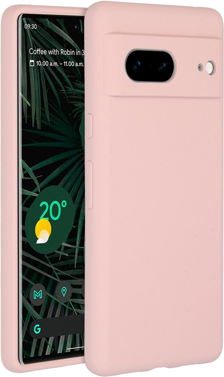 Accezz Hoesje - Geschikt voor Google Pixel 7 - Liquid Silicone Backcover - Roze