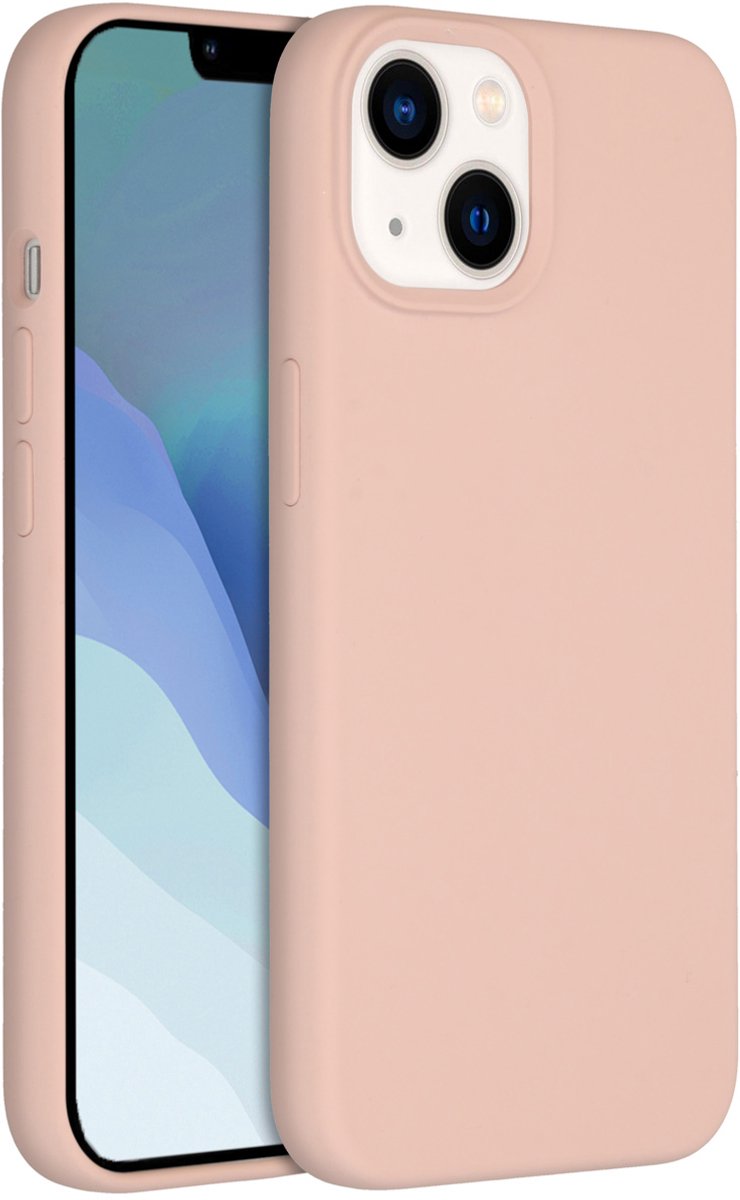 Accezz Hoesje - Geschikt voor Apple iPhone 14 / 13 - Liquid Silicone Backcover - Roze