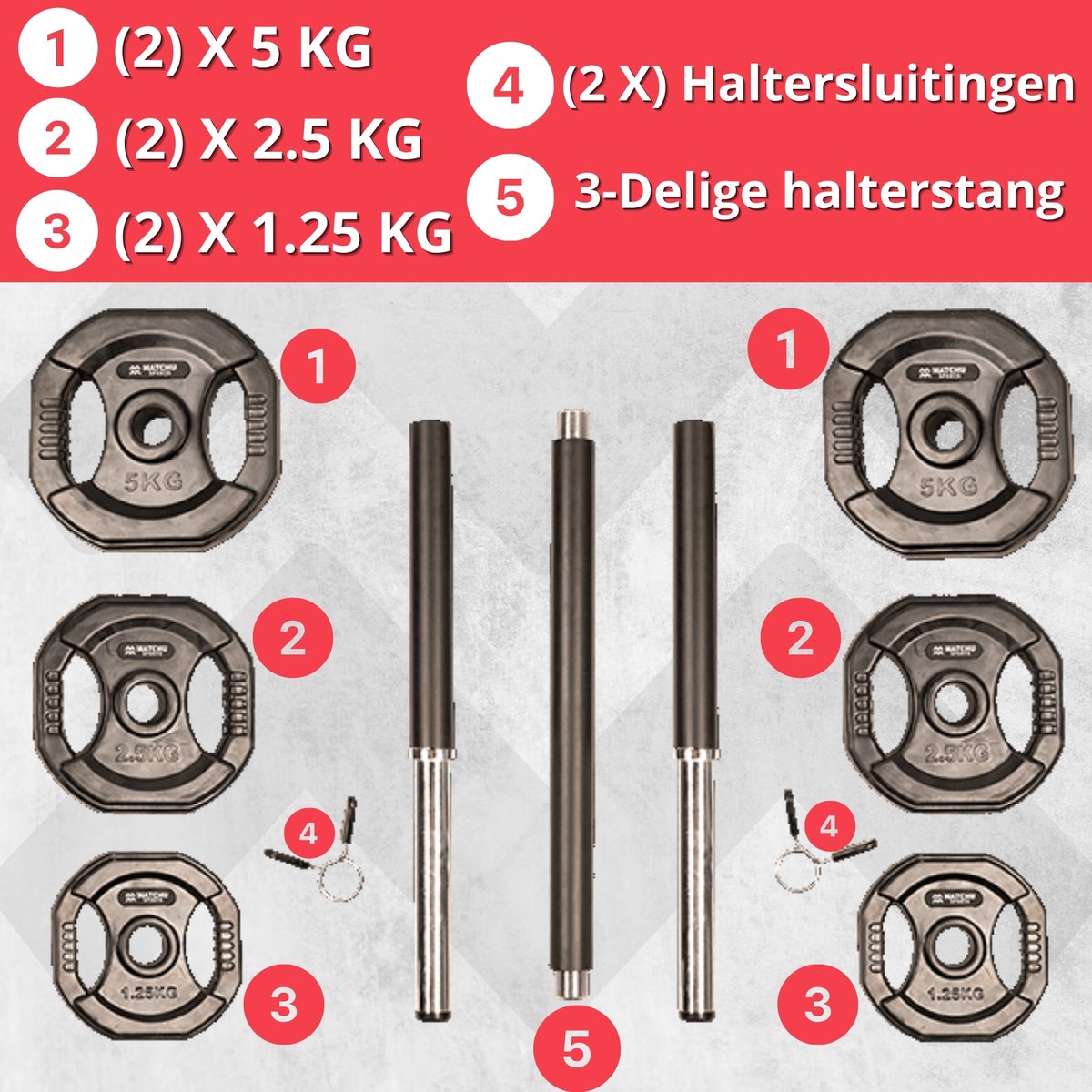 Matchu Aerobic Pump 20kg - Verstelbare Halterset thumbnail 5