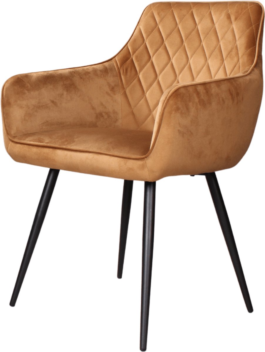 DS4U® Ravi 3.0 eetkamerstoel velours - goud