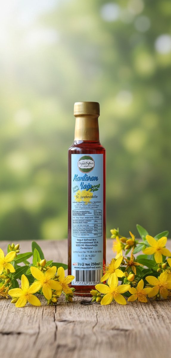 Söğüt Sofrası Natuurlijke Sint-Janskruidolie (Kantaron Olie) - Natural St. John's Wort Oil - 250ml - 100% Puur & Traditionee