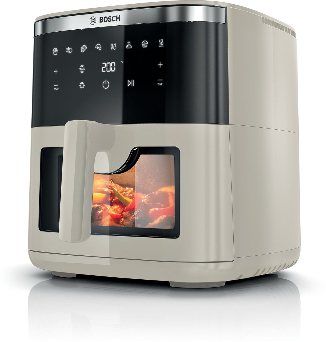 Bosch MAF671C0 Airfryer XXL - Serie 6 - 7,2L - Shake alarm - Kijkvenster - Warmhoudfunctie - 7 programma's - Tot 5 personen - Dark Cream — afbeelding 1