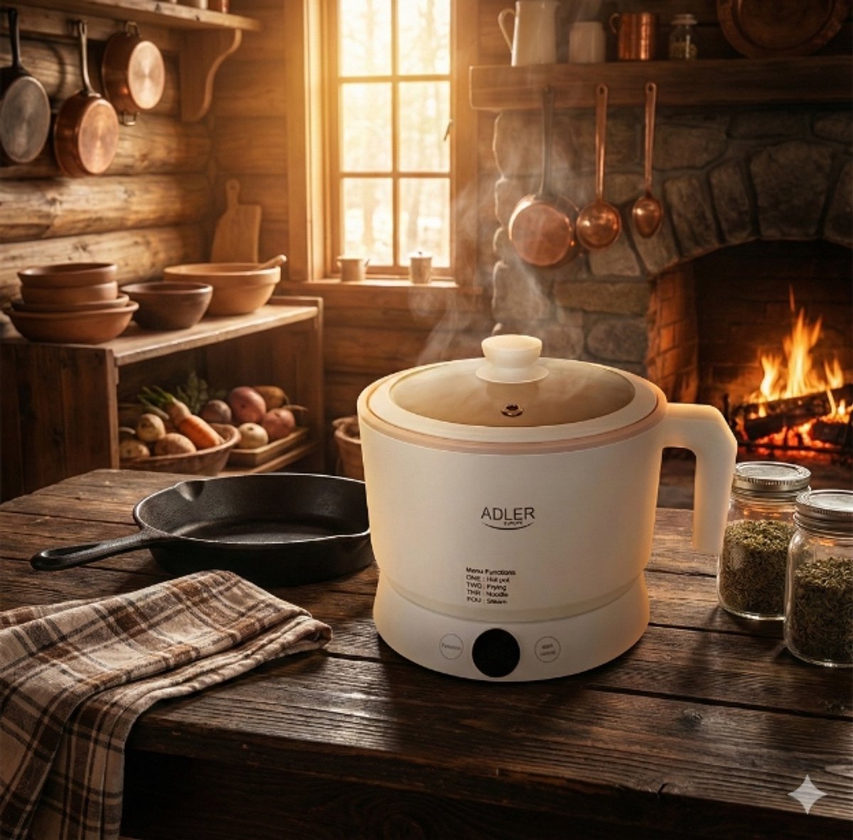 Multicooker 1L – Multifunctionele Elektrische Kookpot – 4 Standen – Adler AD6422 – foto 7