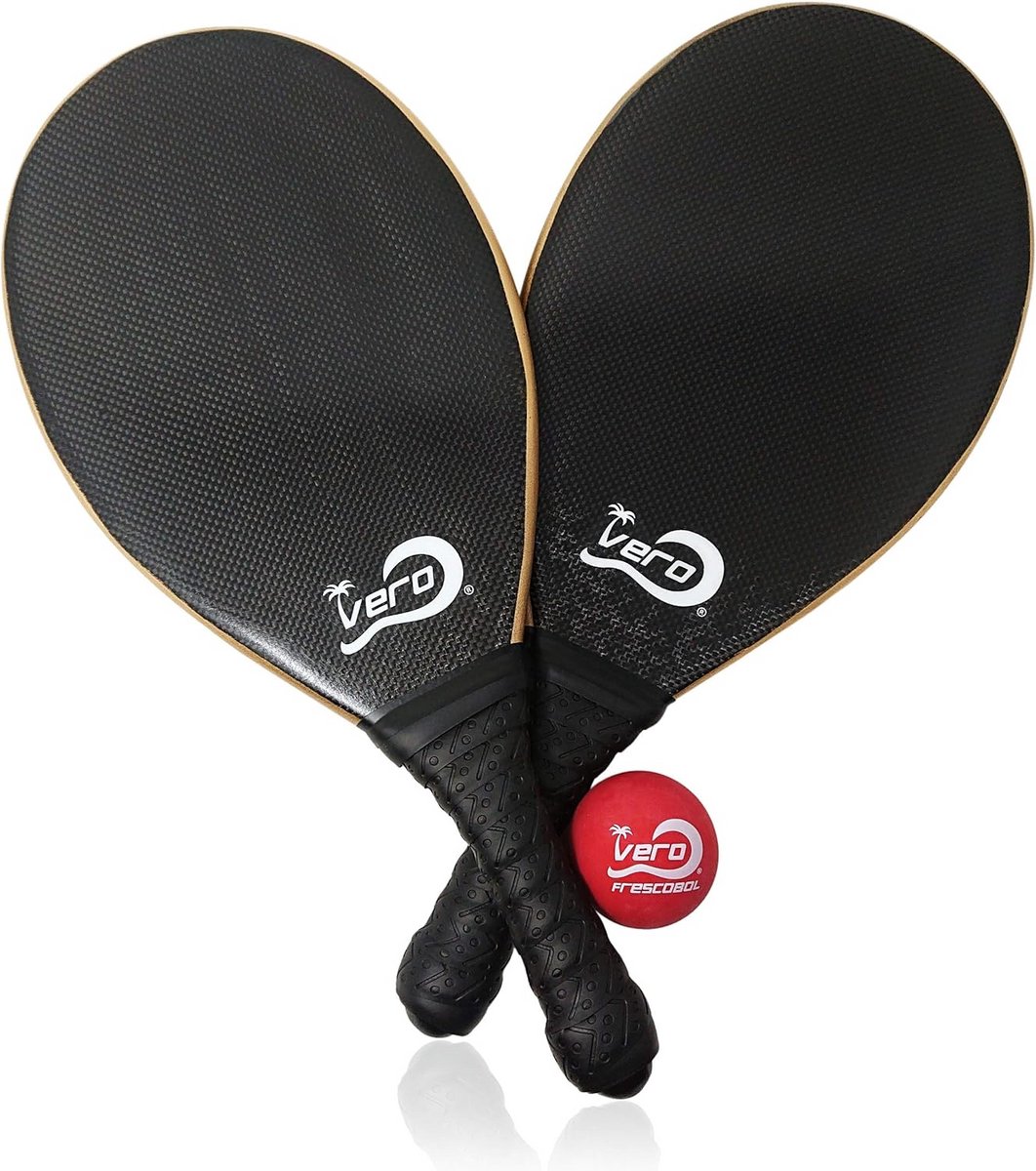 Carbonvezel Beach Paddleball Paddels Met Bal en Strandtas