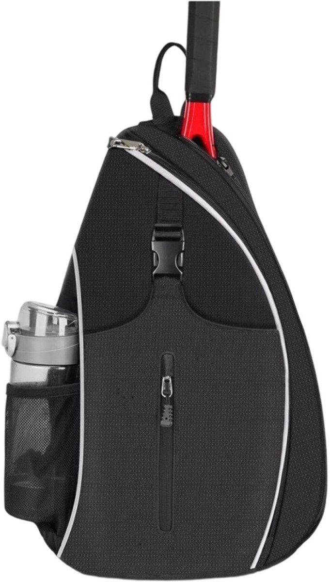 longziming -Zwarte lichte waterdichte crossbody tas voor mannen en vrouwen – Schouder- en borsttas voor reizen, wandelen, dagelijks gebruik – Duurzaam en praktisch