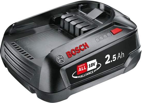 18V 2,5Ah Lithium-Ion Accu met LED Indicator, Snellaadbaar, Compatibel met POWER FOR ALL Gereedschap