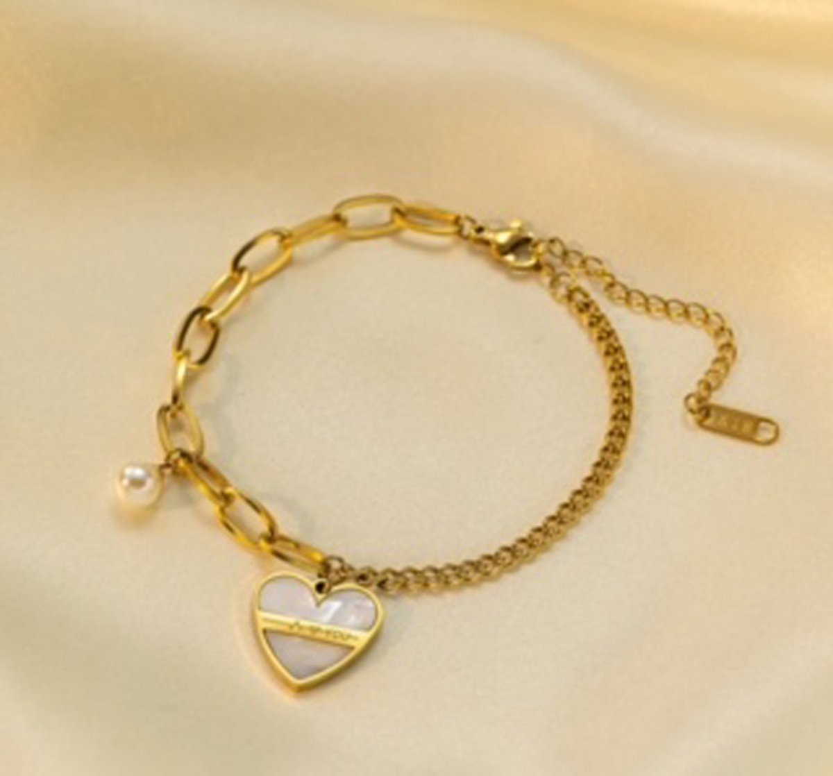 JP Family Jewelry - Luxe Armband - Dubbel Verguld RVS, Lengte 16 - 21 cm
